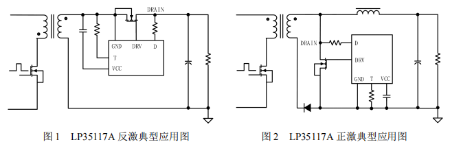 LP35117A 100W同步整流芯片正激反激典型應(yīng)用電路圖及管腳描述